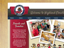 Tablet Screenshot of highlandchristianschool.com