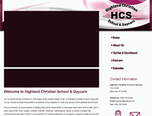 Tablet Screenshot of highlandchristianschool.net